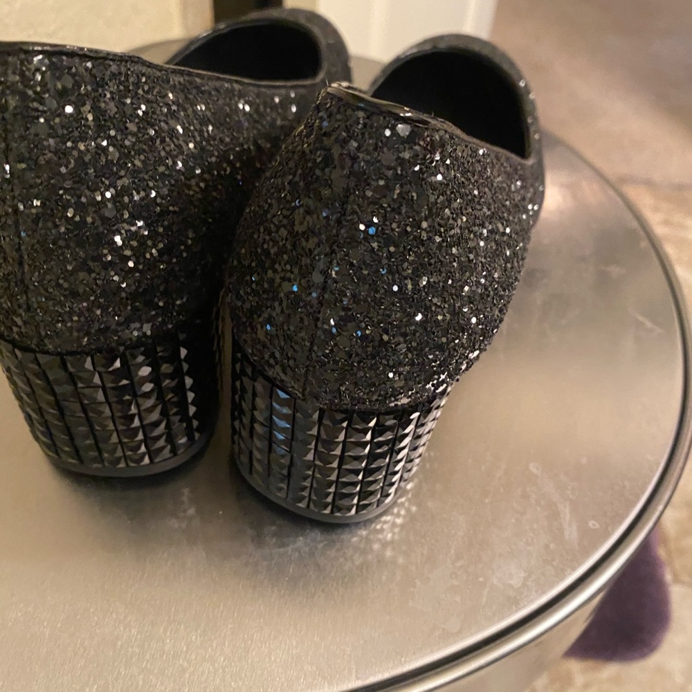 Michael Kors black bling heels